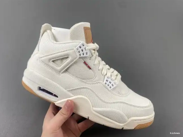 Rep MAX AO2571-100 Levi's 4 Air Jordan x 'White' 0506